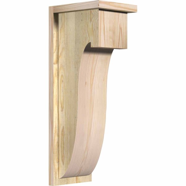 Ekena Millwork Del Monte Rough Sawn Corbel w/Backplate, Douglas Fir, 8"W x 10"D x 26"H COR08X10X26DEL01RDF - main